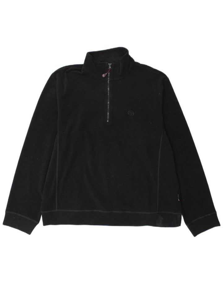 Sergio Tacchini Fleece Jumper med lynlås til mænd XL Sort Polyester