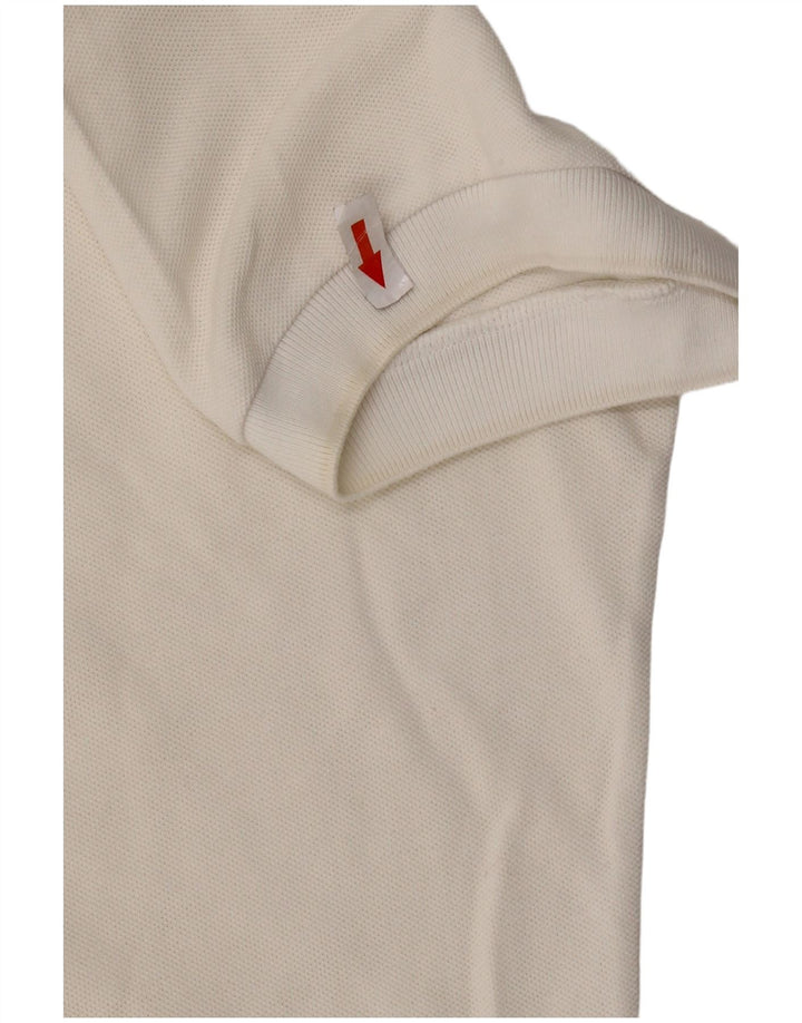 Lacoste Dame Polo Shirt Størrelse 46 XL Hvid Bomuld