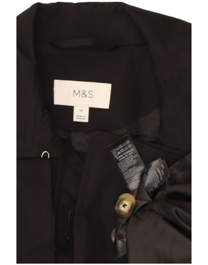 Marks & Spencer dobbeltradet trenchcoat til kvinder DK 10 Lille sort