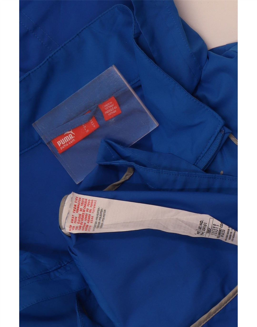 Puma Regnjakke med hætte til kvinder UK 16 Stor blå polyester