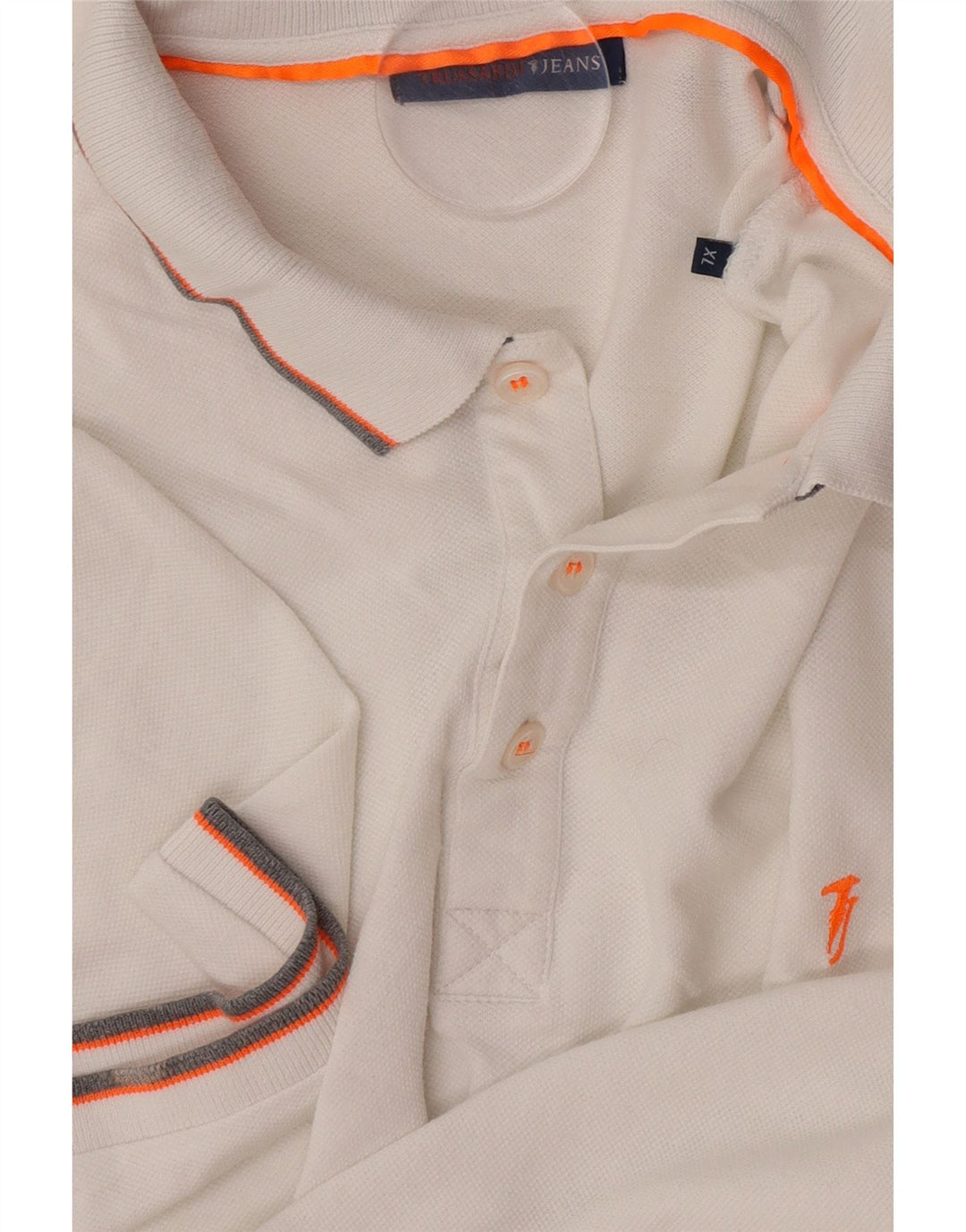 Trussardi Jeans Polo Shirt til mænd XL Hvid