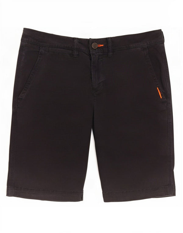 Superdry Herre Slim Fit Chino Shorts W30 Medium Sort Bomuld