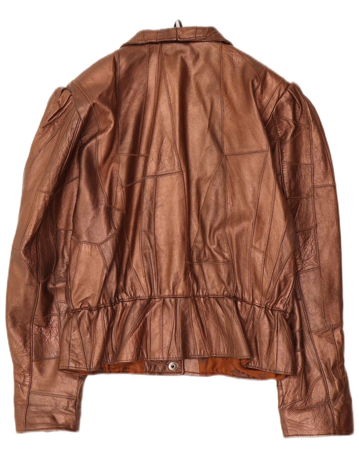 Vintage dame læderjakke UK 14 Medium Brown