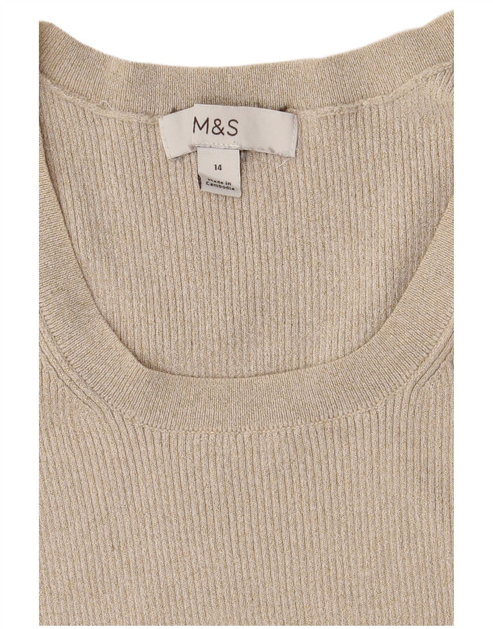 Marks & Spencer Dame Vest Tank Top UK 14 Medium Beige
