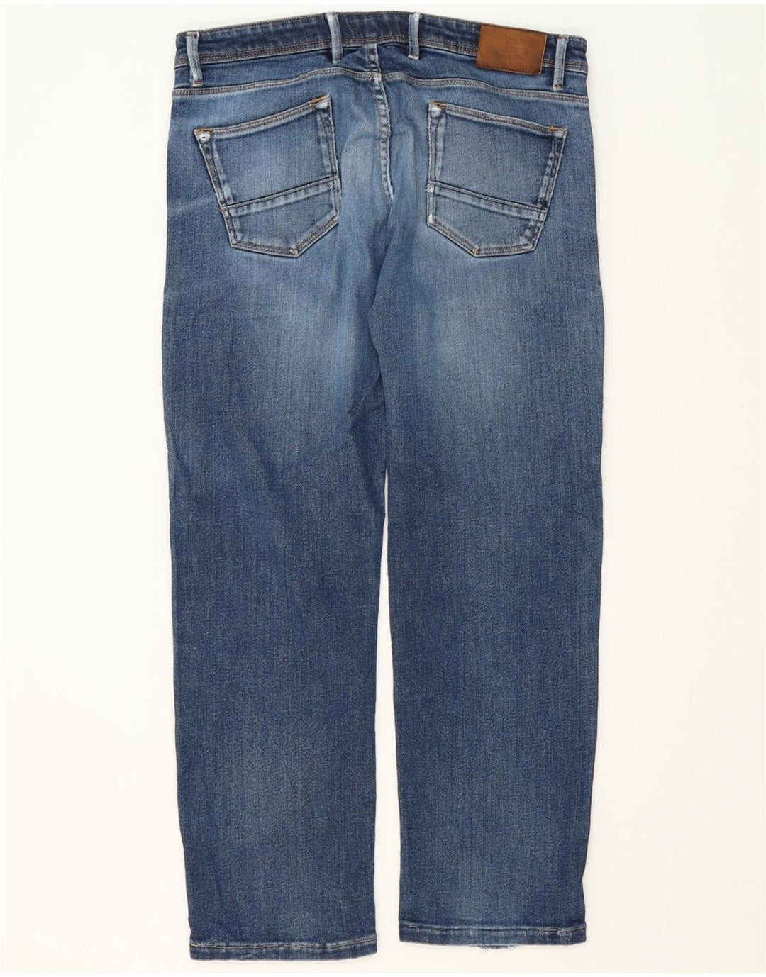MASSIMO DUTTI Mens Regular Fit Straight Jeans EU 42 Large W32 L27 Blue Vintage Massimo Dutti and Second-Hand Massimo Dutti from Messina Hembry 