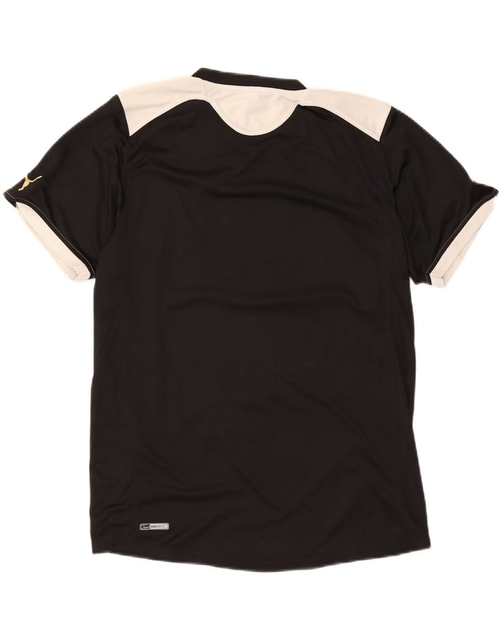 PUMA Mens T-Shirt Top Medium Black Colourblock Vintage Puma and Second-Hand Puma from Messina Hembry 
