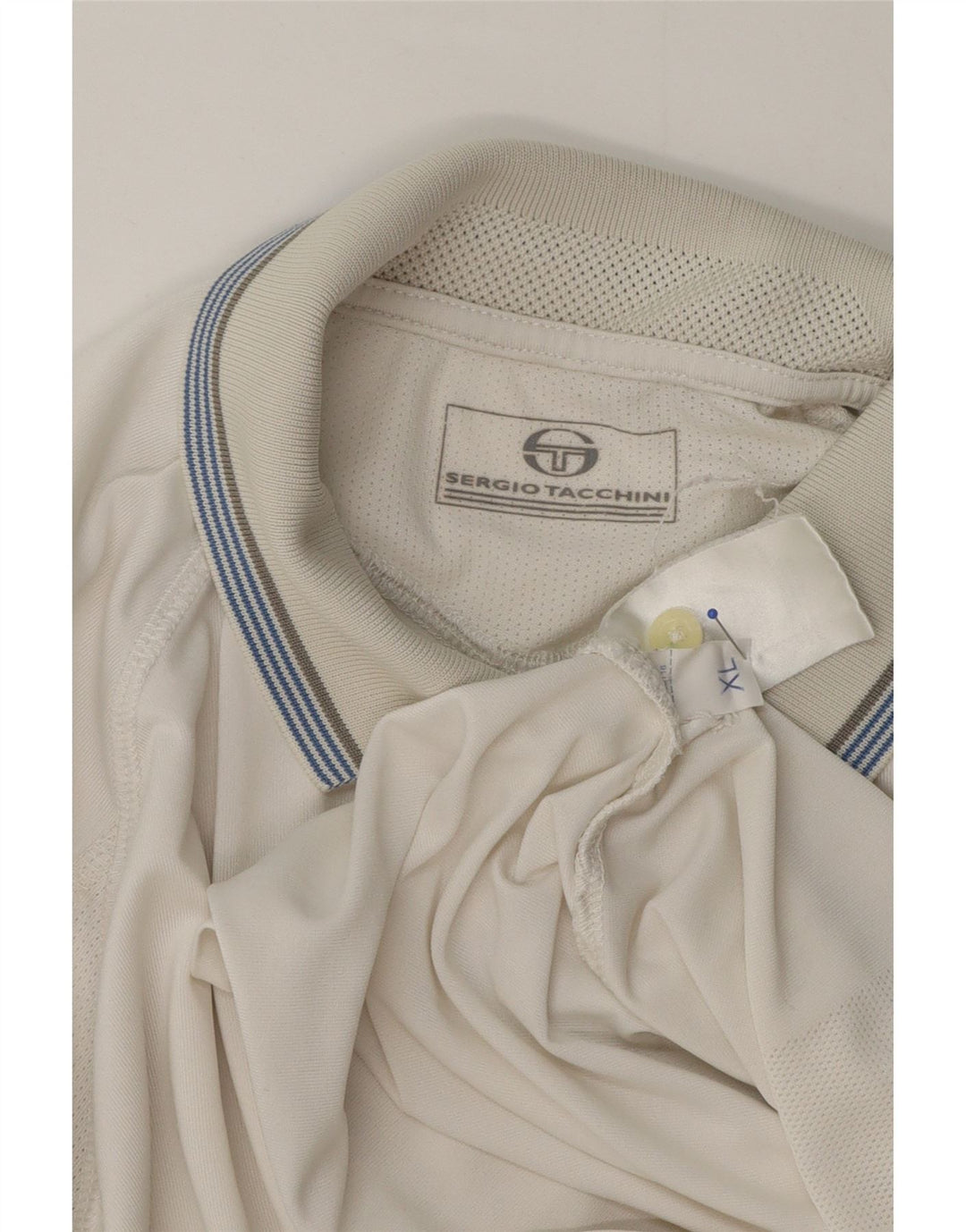Sergio Tacchini Herre Polo Shirt XL Hvid Polyester
