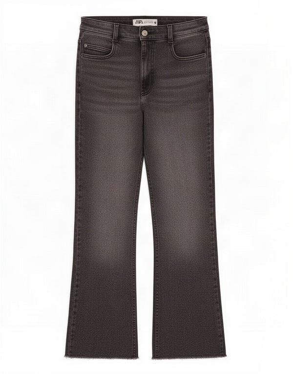 Zara Womens Bootcut Jeans EU 38 Small W28 L26 Grey