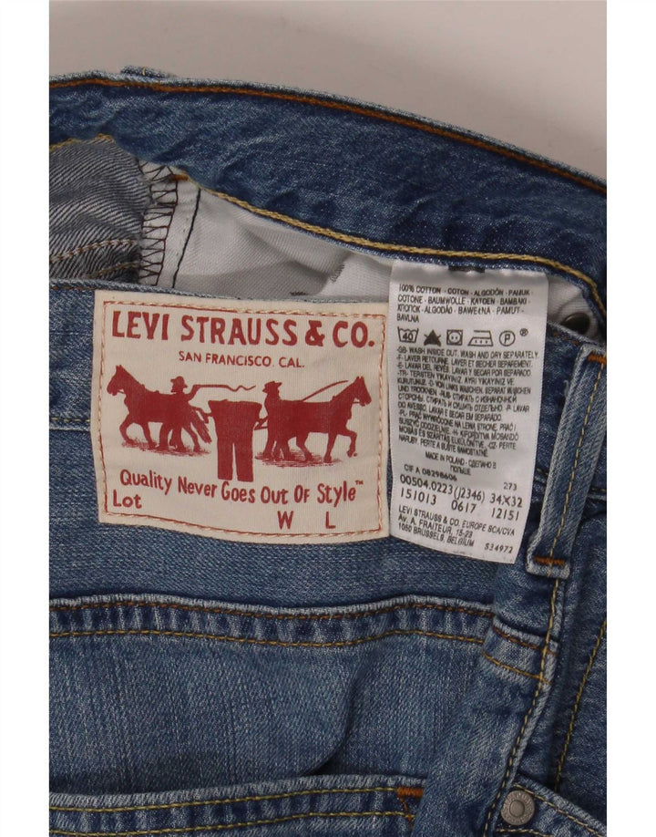 Levi's Straight Jeans til mænd W34 L32 blå bomuld