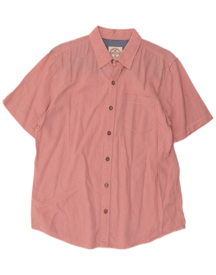 Fat Face Kortærmet Herreskjorte Medium Pink Linen