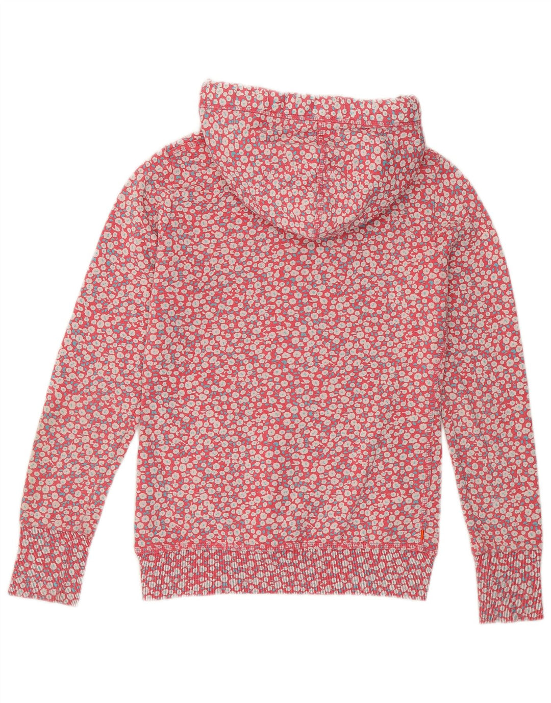 SUPERDRY hættetrøje til kvinder UK 6 XS Pink Blomsterbomuld
