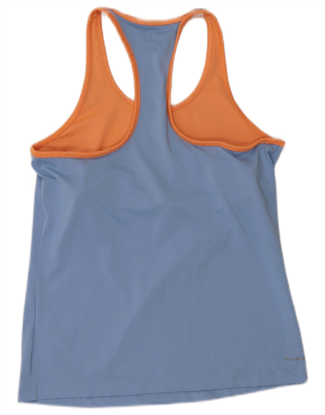 REEBOK Womens Vest Top UK 12 Medium Blue Polyester