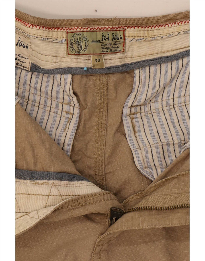 Fat Face Herre Cargo Bermuda Shorts W32 Medium Beige Bomuld