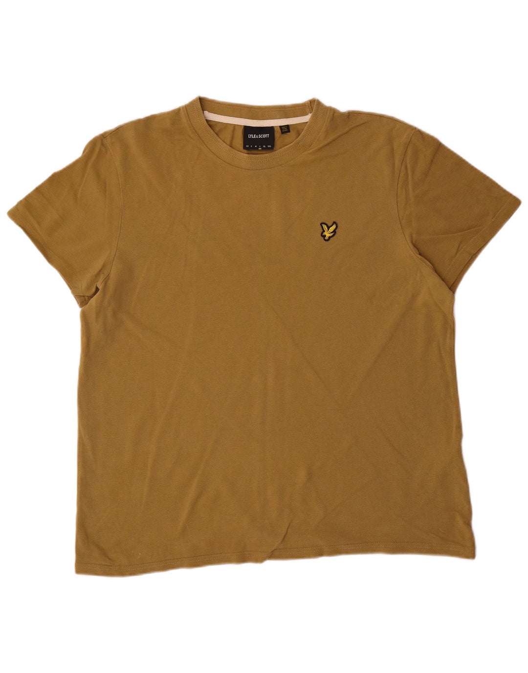 LYLE & SCOTT Herre T-Shirt Top Stor Khaki Bomuld