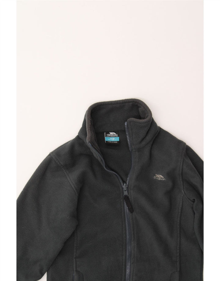 TRESPASS Boys Fleece Jacket 7-8 Years Grey Vintage Trespass and Second-Hand Trespass from Messina Hembry 