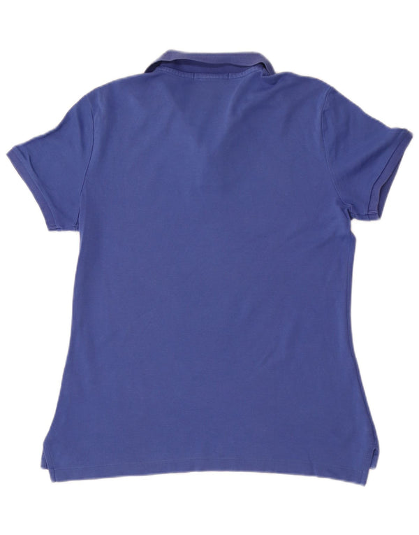 Ralph Lauren Dame Polo Shirt UK 12 Medium Blue Bomuld