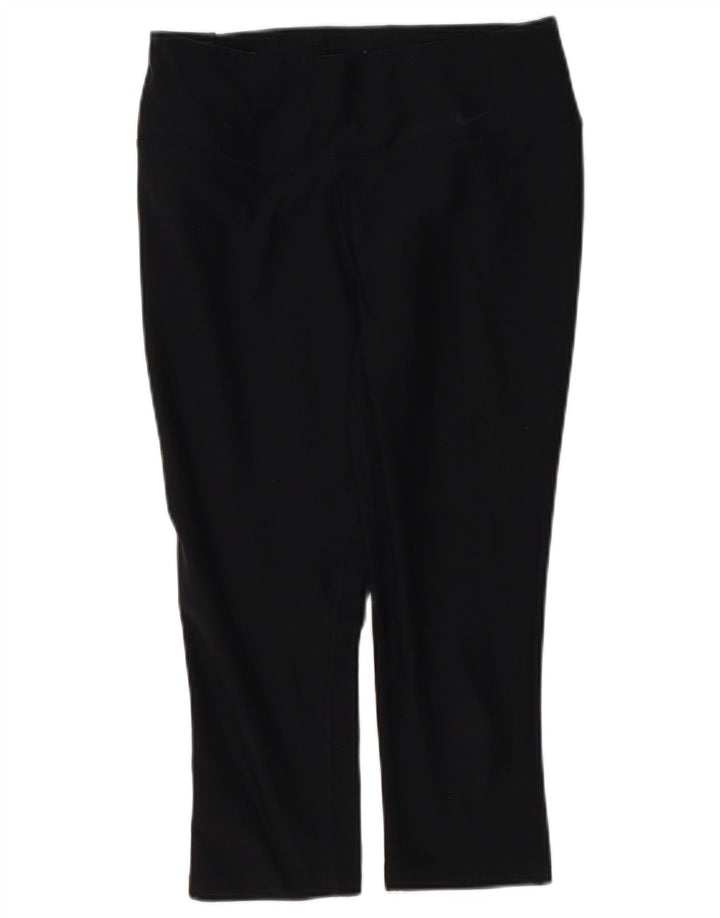 NIKE Dame Dri Fit Capri Leggings UK 12 Medium Sort