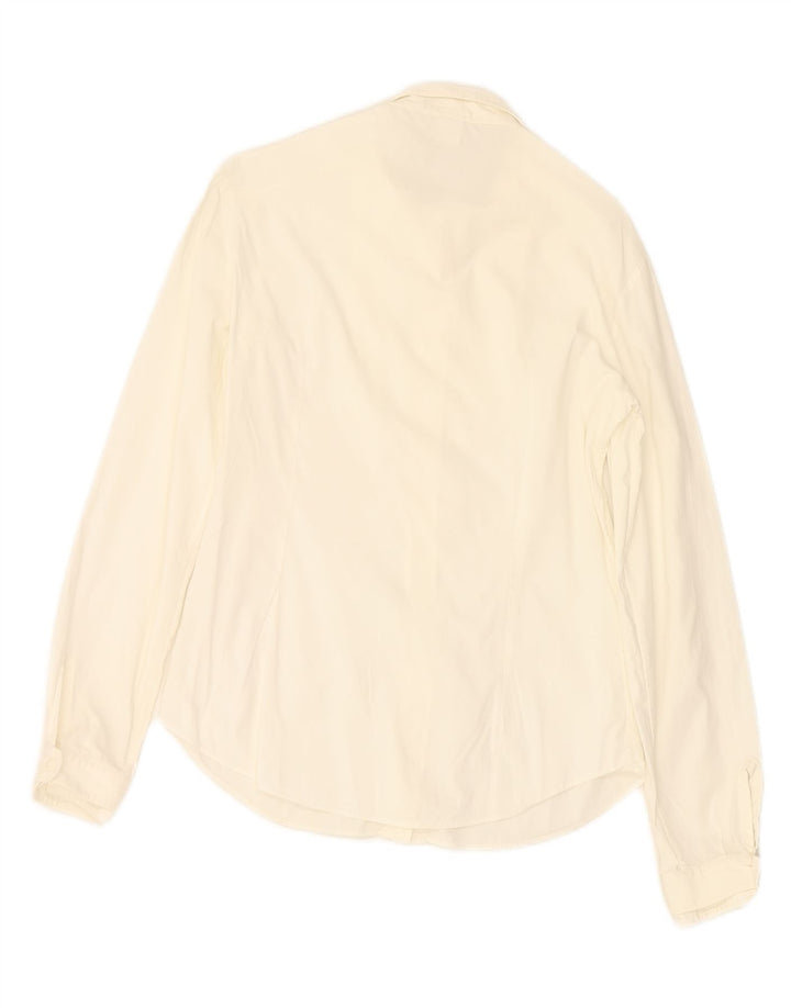 FAY Womens Shirt Blouse UK 10 Small Off White Cotton Vintage Fay and Second-Hand Fay from Messina Hembry 