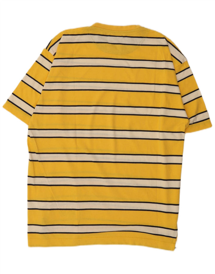 Massimo Dutti Herre T-Shirt Top XL Gul Stribet