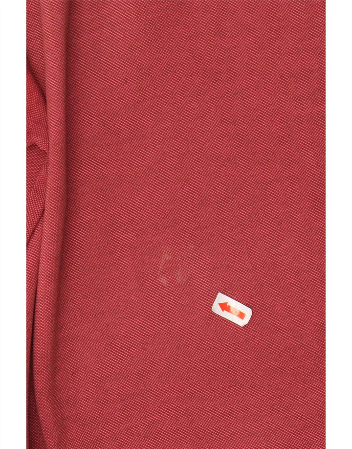 Champion Dame Polo Shirt UK 12 Medium Rød Bomuld