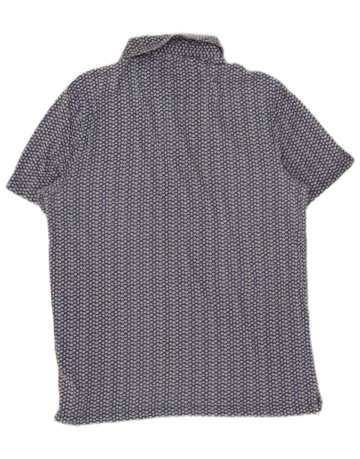 Michael Kors Kortærmet Herre Pullover Shirt Lille blå plettet bomuld