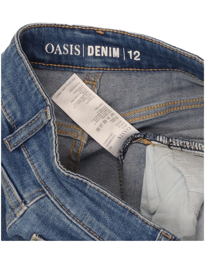 Oasis Dame denim Shorts UK 12 Medium W30 Blå Bomuld