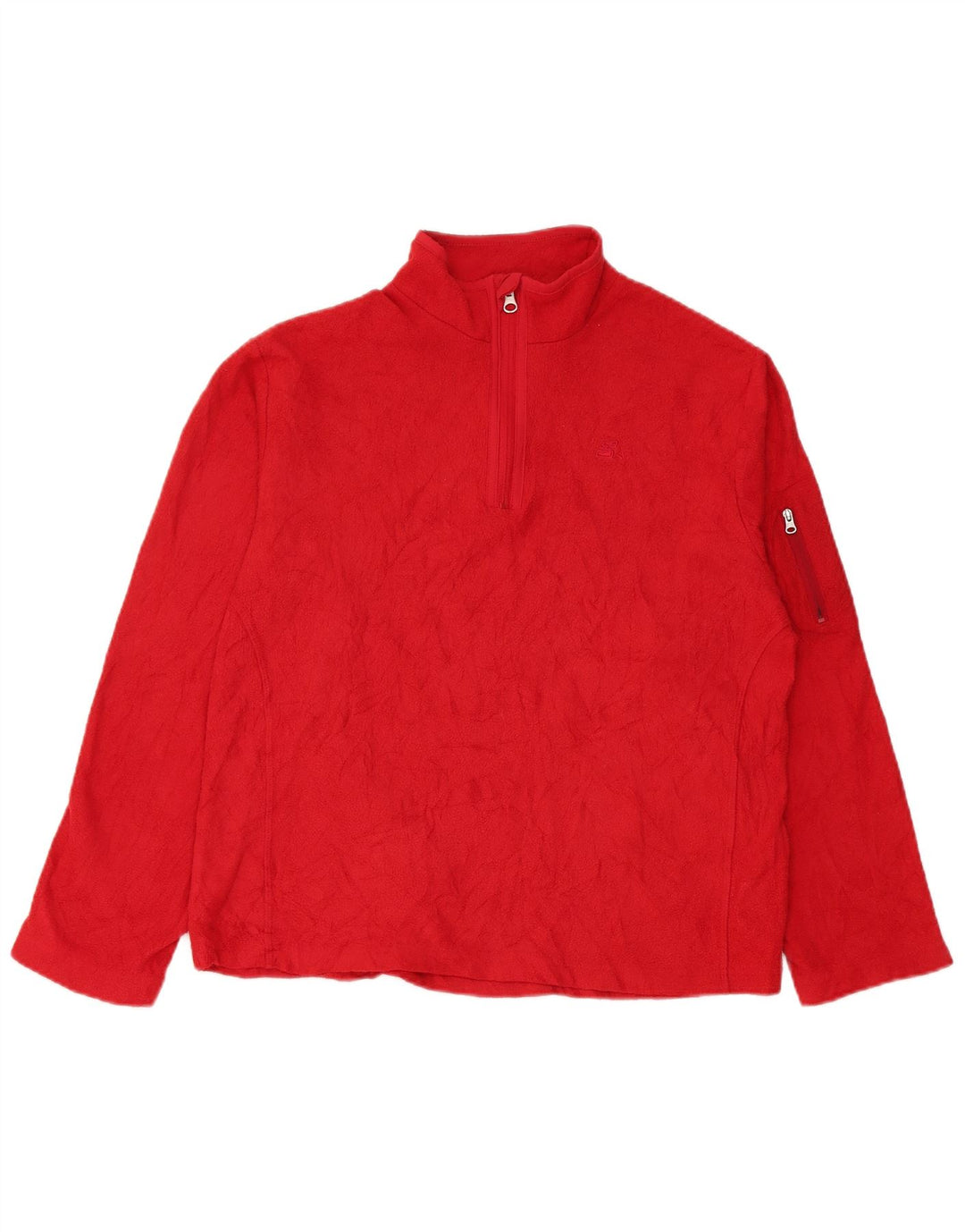 Starter Dame Zip Neck Fleece Jumper UK 20 2XL Rød Polyester
