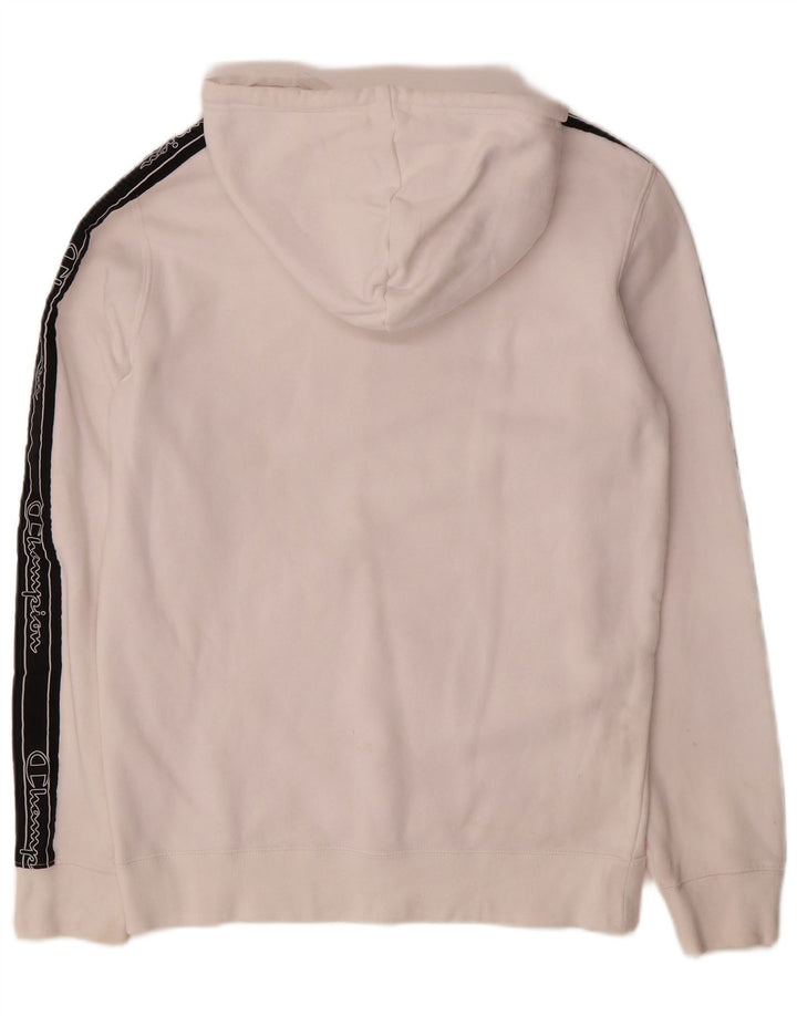 CHAMPION Grafisk hættetrøje til mænd Small White Colourblock