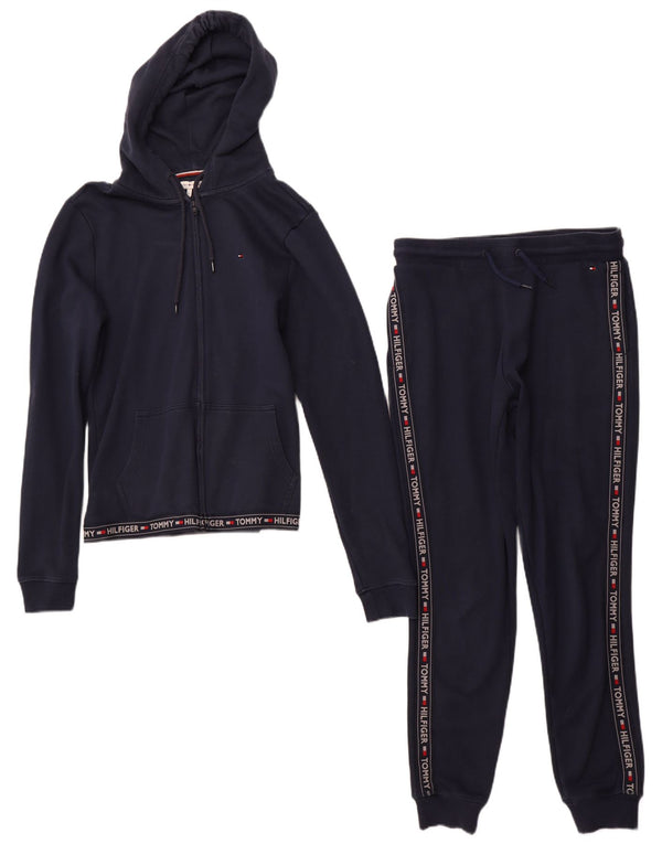 TOMMY HILFIGER Grafisk hel træningsdragt til kvinder UK 12 Medium Navy Blue