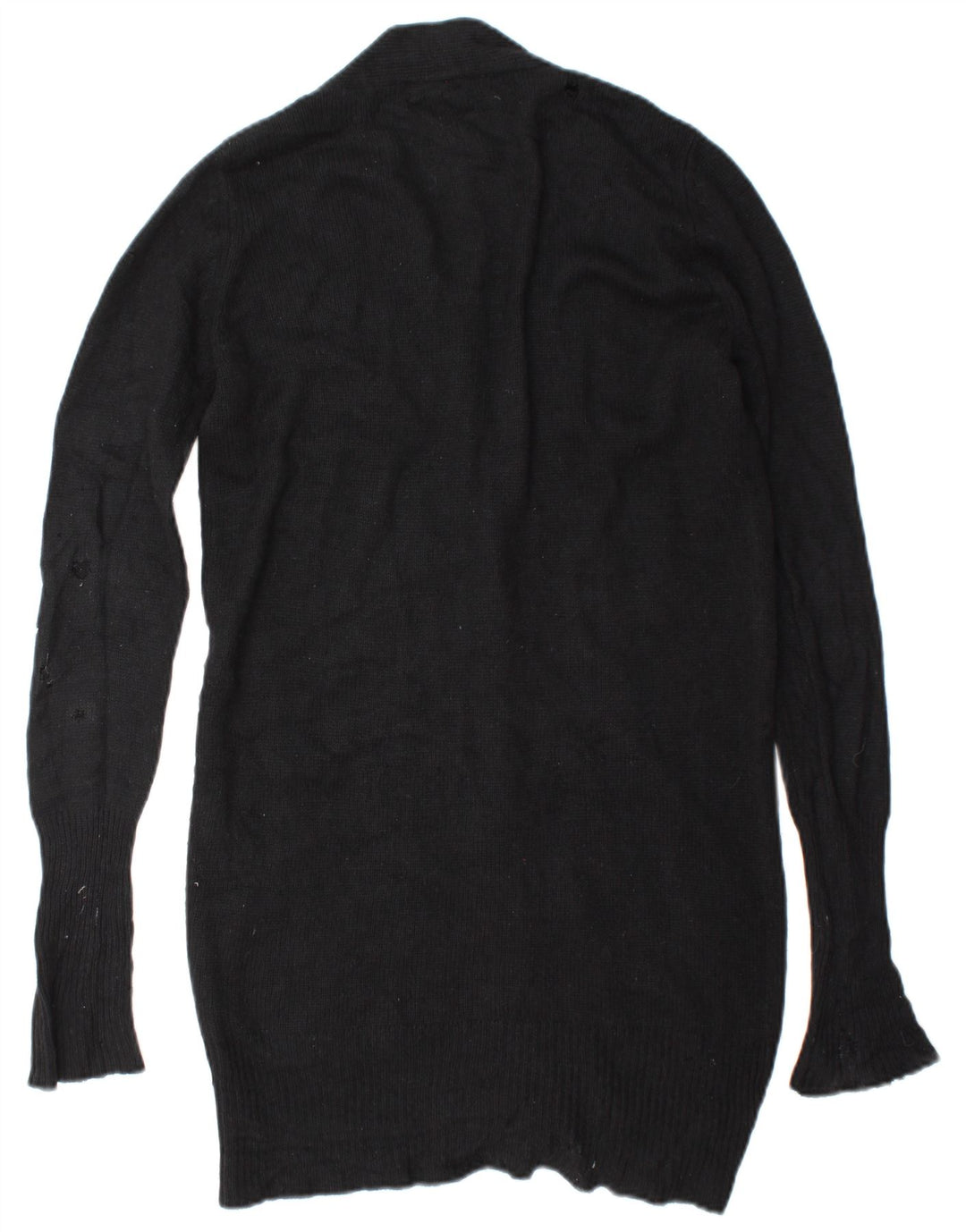 Zara Dame Longline Cardigan Sweater UK 14 Medium Sort Silke