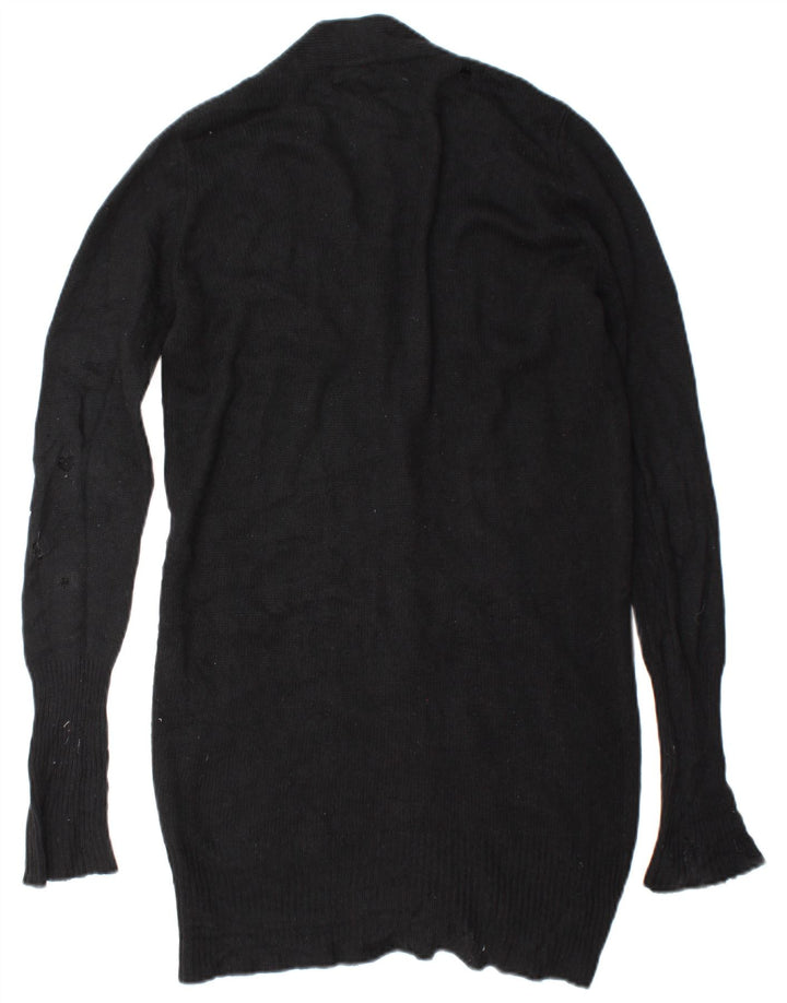 Zara Dame Longline Cardigan Sweater UK 14 Medium Sort Silke