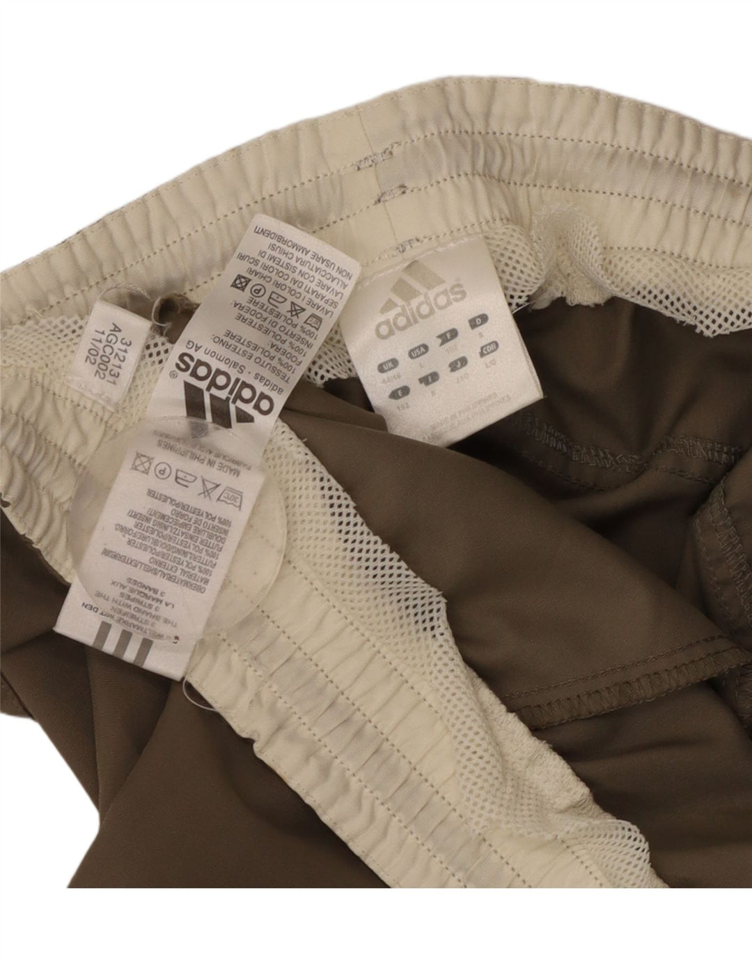 ADIDAS Træningsdragtsbukser til mænd UK 44/46 Large Beige Polyester