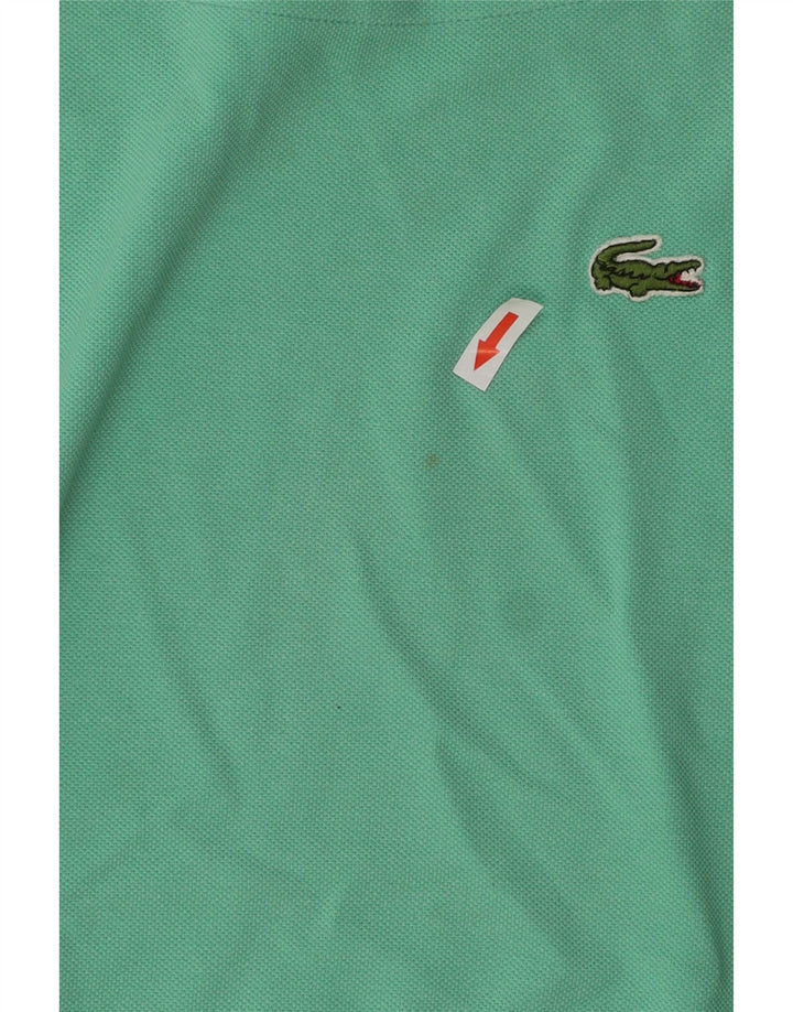 LACOSTE T-shirt top til kvinder størrelse 40 Medium turkis bomuld