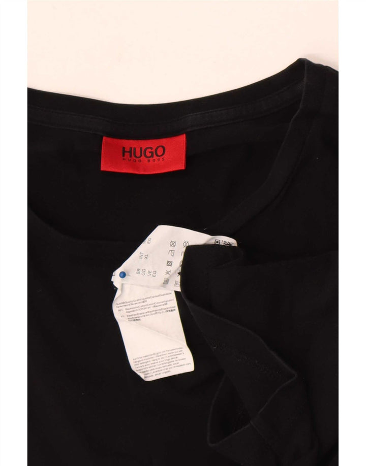 Hugo Boss Herre T-Shirt Top XL Sort Bomuld
