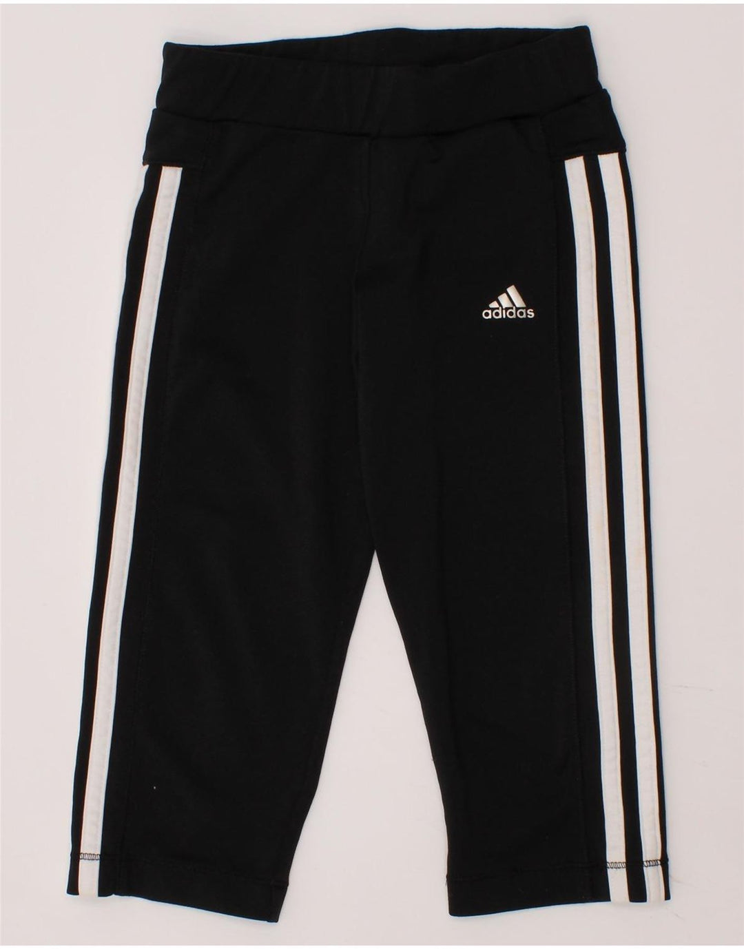 ADIDAS Girls Climalite Tracksuit Trousers 7-8 Years Black Polyester Vintage Adidas and Second-Hand Adidas from Messina Hembry 