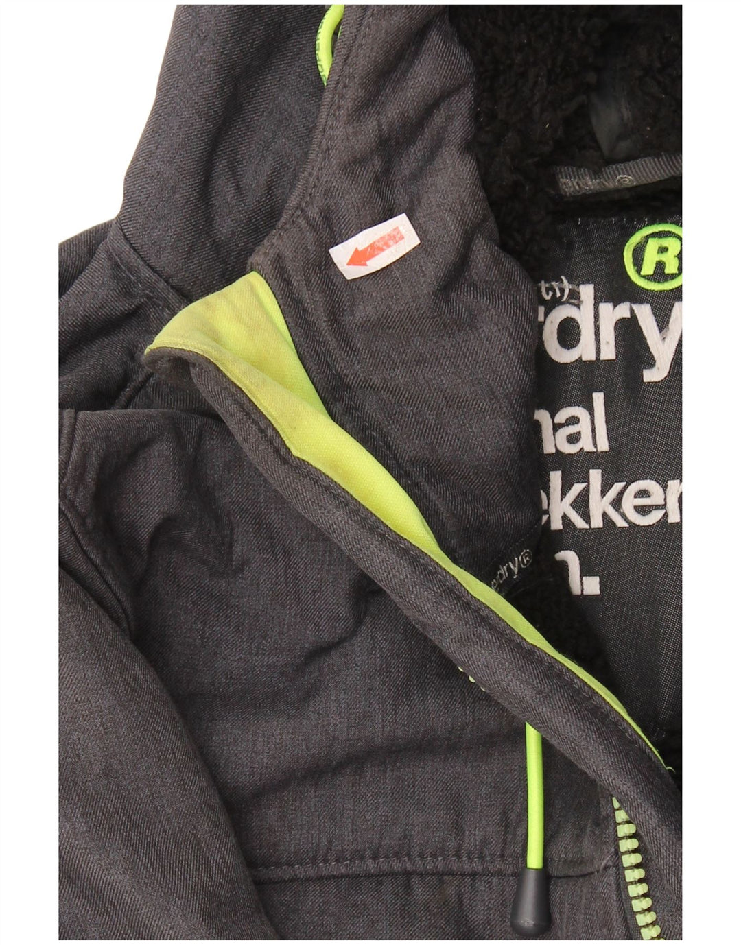 Superdry Womens Windtrekker Windbreaker Jacket UK 16 Large Grå Polyester