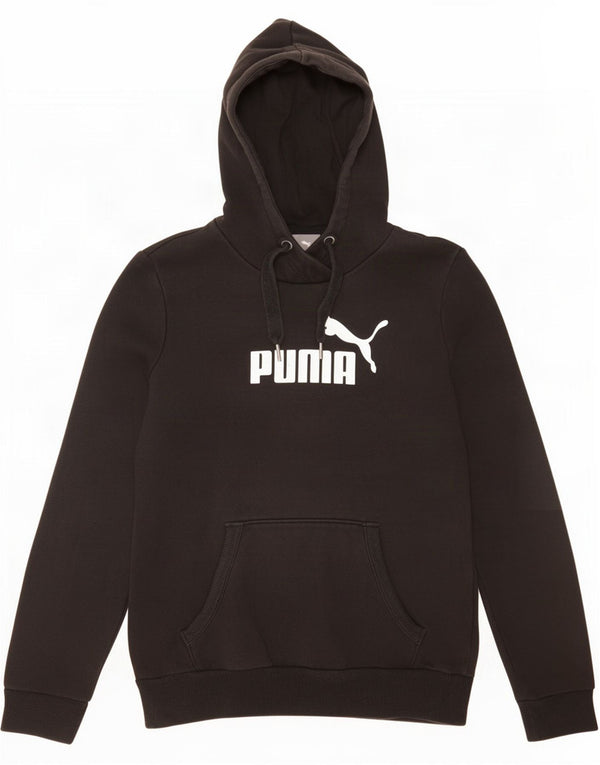 Puma grafisk hættetrøje til kvinder UK 8 Lille sort bomuld