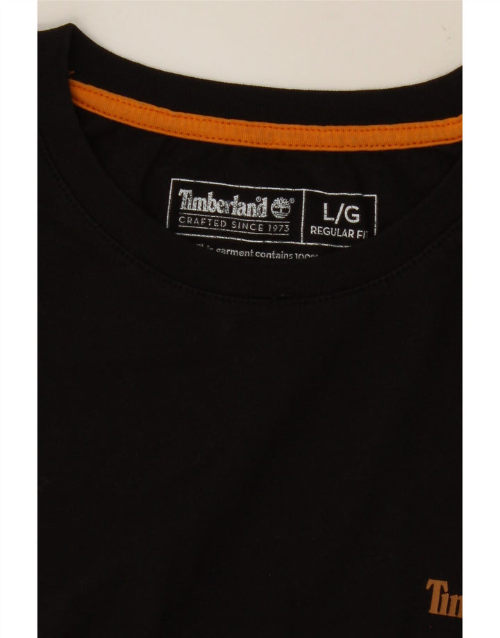 TIMBERLAND Herre Regular Fit T-Shirt Top Stor Sort