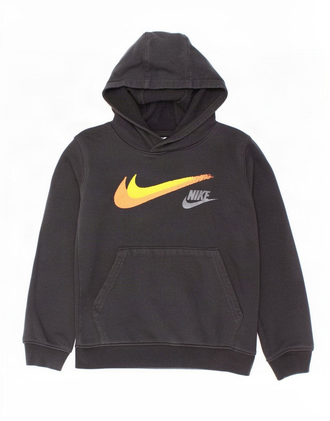 Nike drenge grafisk hættetrøje 5-6 år medium sort bomuld