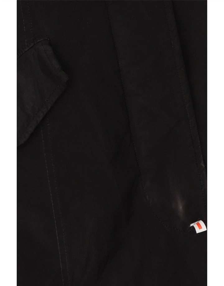 WOOLRICH Womens Oversized Hooded Padded Jacket UK 6 XS Black Polyester