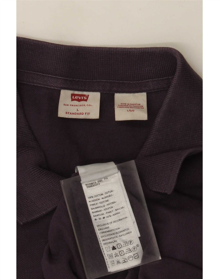 Levi's Herre Standard Fit Polo Shirt Stor lilla bomuld
