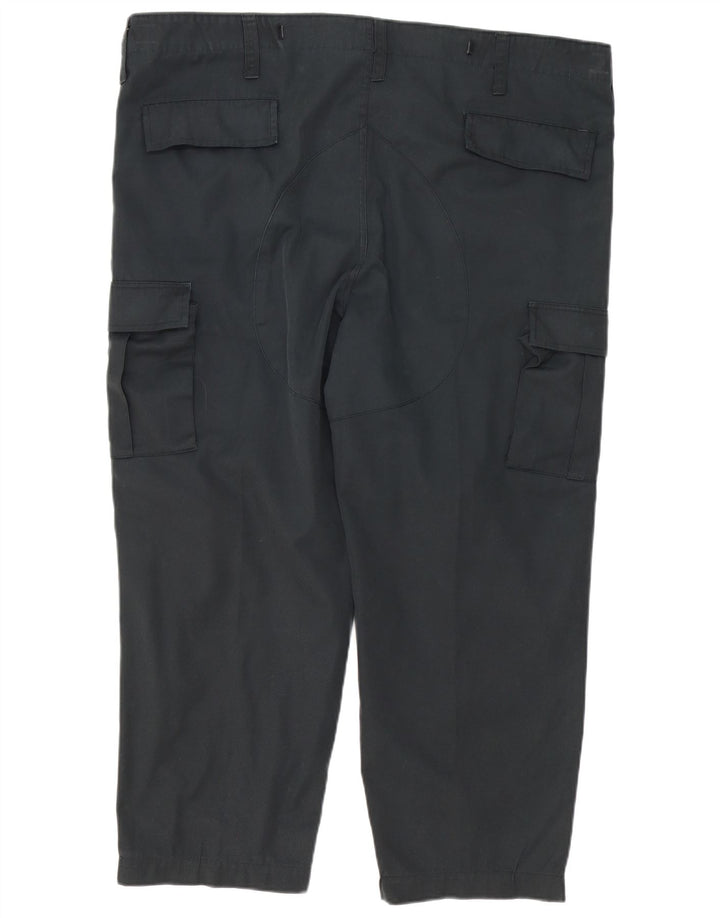 Vintage Herre tilspidsede Cargo Bukser XL W40 L27 Sort Polyester
