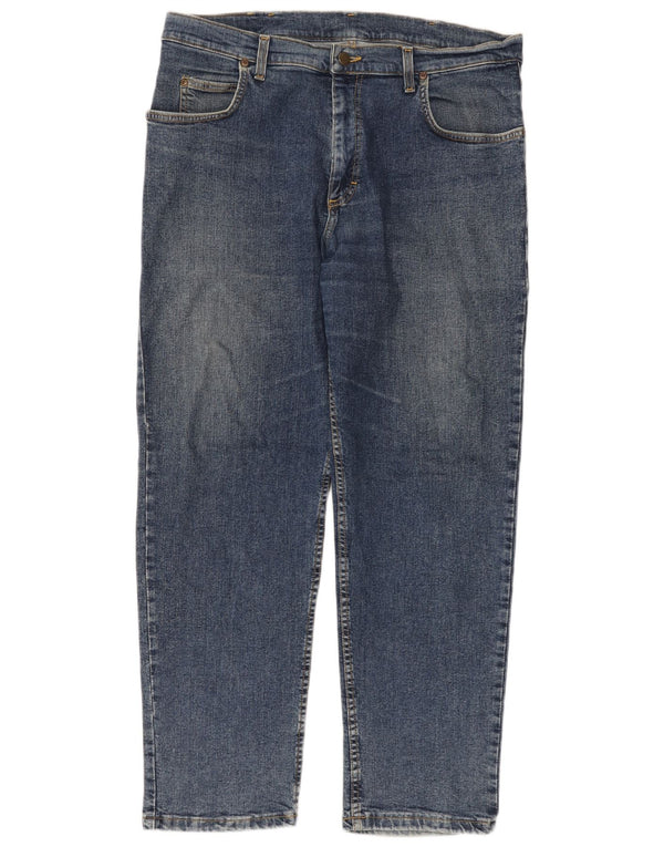 LEE Herre Brooklyn Straight Jeans W38 L30 Blå Bomuld