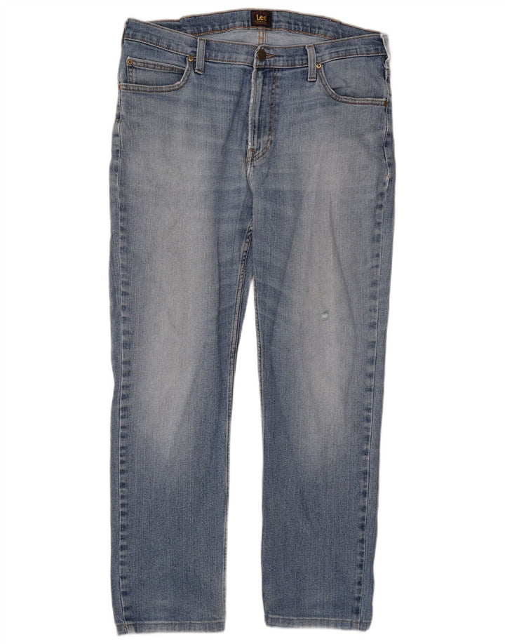 Lee Herre Rider Slim Jeans W36 L27 Blå Bomuld