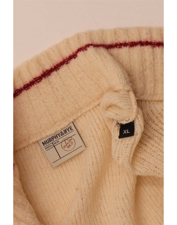 Murphy & Nye Herre cardigan sweater XL Off White