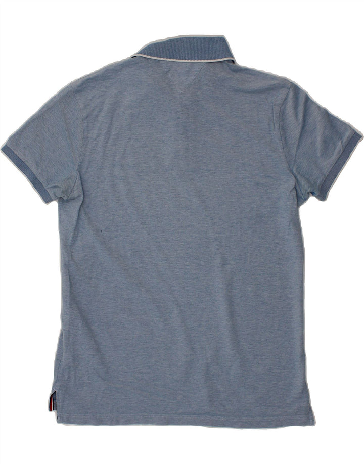 TOMMY HILFIGER Mens Regular Fit Polo Shirt Medium Blue Cotton Vintage Tommy Hilfiger and Second-Hand Tommy Hilfiger from Messina Hembry 