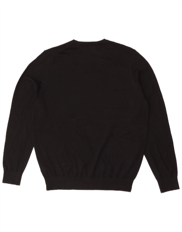 Autograf Herre Crew Neck Jumper Sweater Stor Sort Merinould