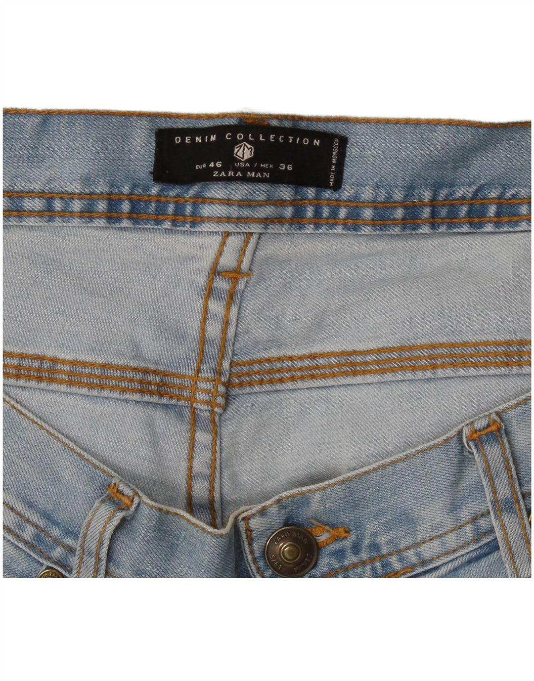 Zara Herre Slim Jeans EU 46 XL W36 L32 Blå