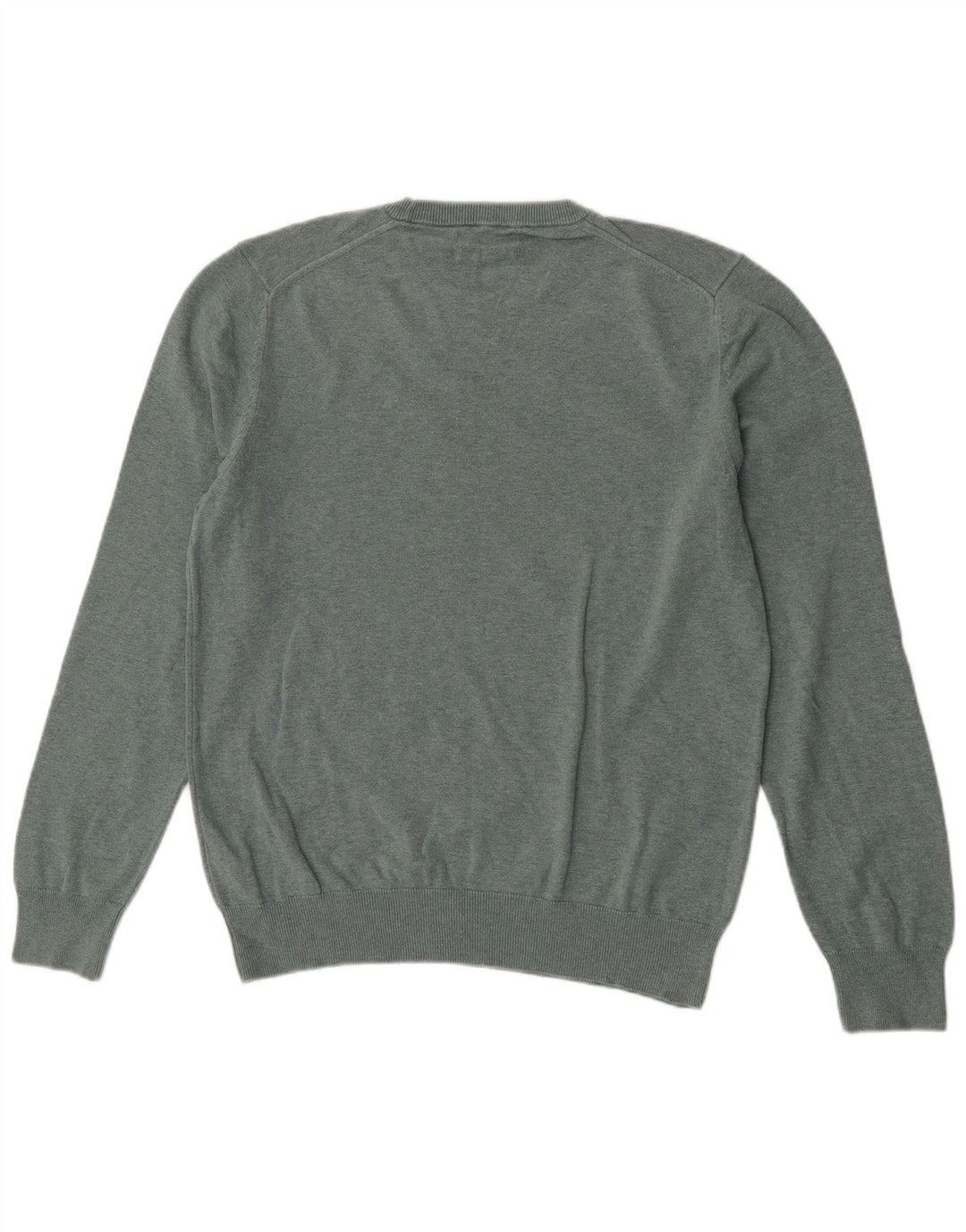 Marks & Spencer Herre sweater med rund hals, stor grøn bomuld