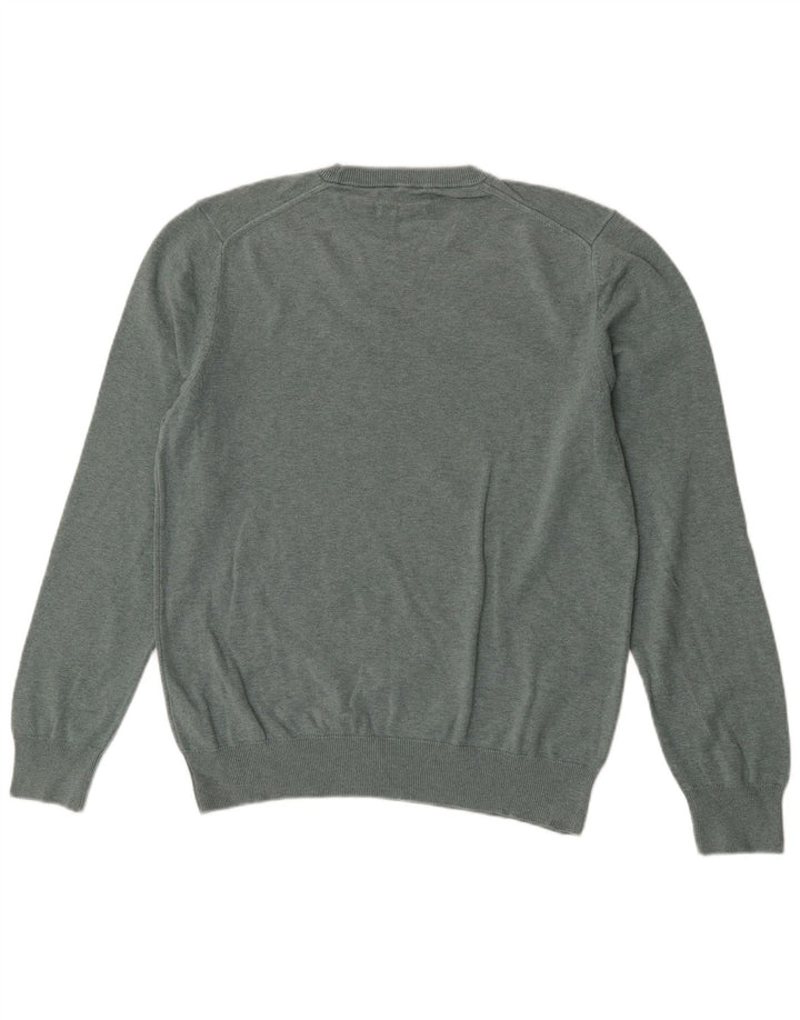 Marks & Spencer Herre sweater med rund hals, stor grøn bomuld